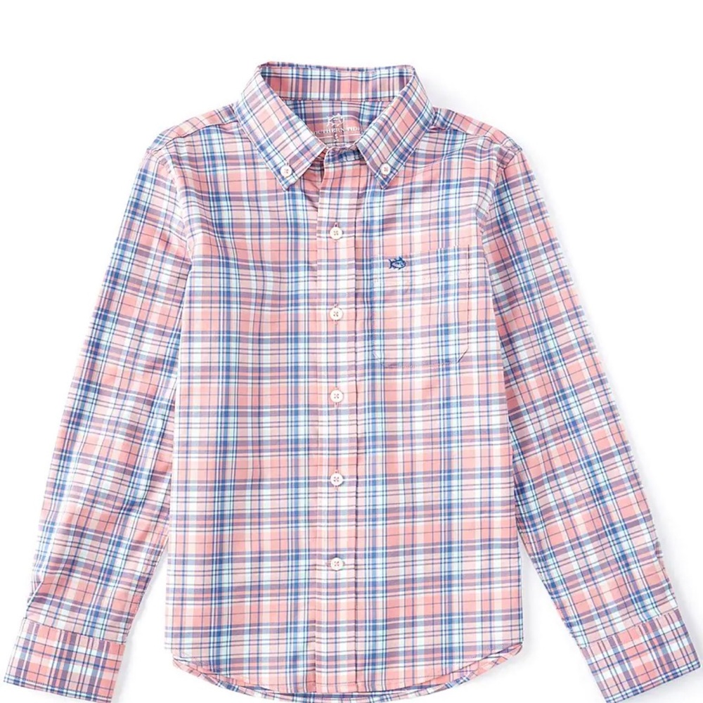Southern Tide Plaid Performance Button Down